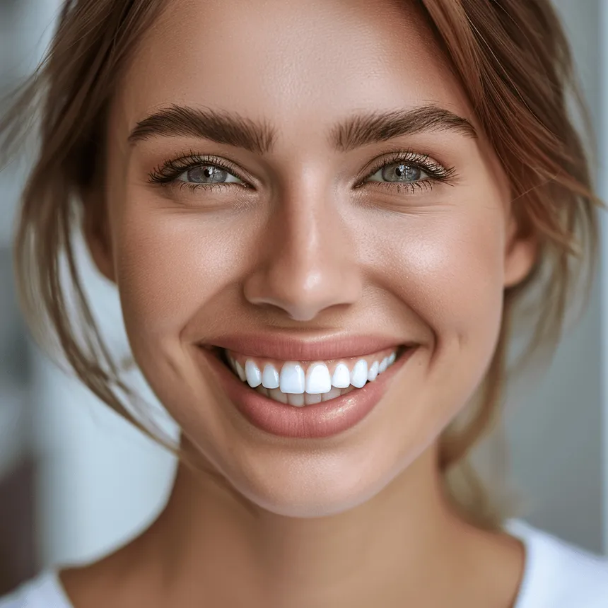 Patient with a healthy smile after a professional dental cleaning
